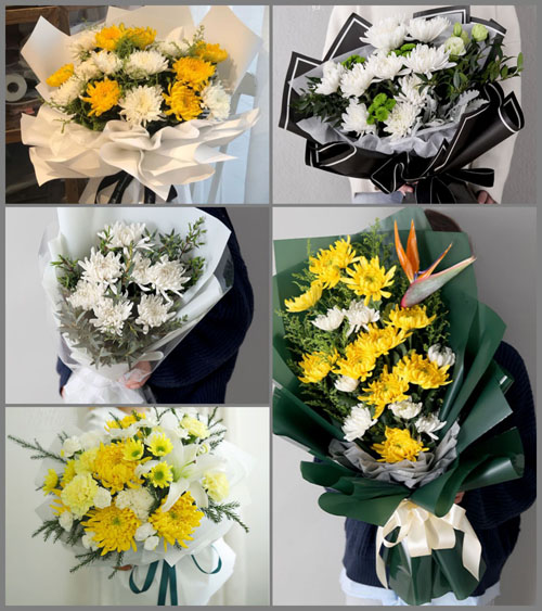 河南郑州巩义市西村镇桂花村白事花束代送